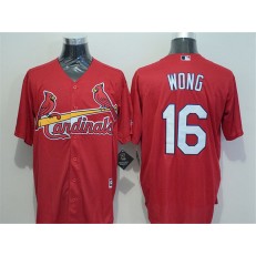 MLB St.Louis Cardinals 16 Kolten Wong Red New Cool Base Men Jersey