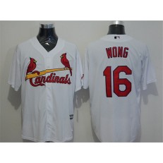 MLB St.Louis Cardinals 16 Kolten Wong White New Cool Base Men Jersey