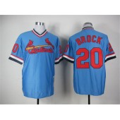 MLB St.Louis Cardinals 20 Lou Brock 1979 Light Blue Mitchell And Ness Throwback Men Jersey