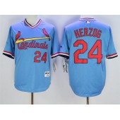 MLB St.Louis Cardinals 24 Whitey Herzog Blue 1982 Turn Back The Clock Men Jersey