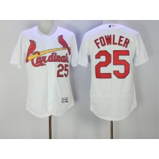 MLB St.Louis Cardinals 25 Dexter Fowler White Flexbase Authentic Collection Stitched Men Jersey