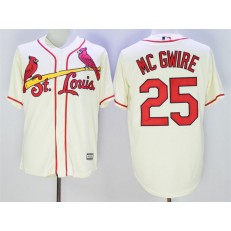MLB St.Louis Cardinals 25 Mark McGwire Cream New Cool Base Men Jersey