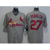 MLB St.Louis Cardinals 27 Jhonny Peralta Grey New Cool Base Stitched Men Jersey