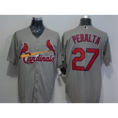 MLB St.Louis Cardinals 27 Jhonny Peralta Grey New Cool Base Stitched Men Jersey
