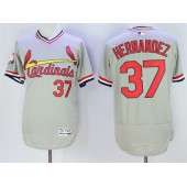 MLB St.Louis Cardinals 37 Keith Hernandez Retired Gray Pullover 2016 Flexbase Majestic Baseball Men Jersey