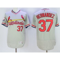 MLB St.Louis Cardinals 37 Keith Hernandez Retired Gray Pullover 2016 Flexbase Majestic Baseball Men Jersey