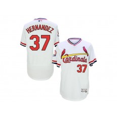 MLB St.Louis Cardinals 37 Keith Hernandez Retired White Pullover 2016 Flexbase Majestic Baseball Men Jersey