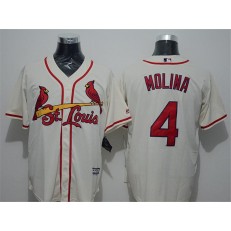 MLB St.Louis Cardinals 4 Cream New Cool Base Men Jersey