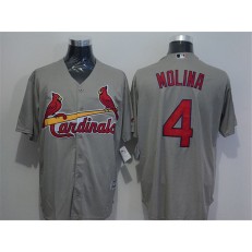 MLB St.Louis Cardinals 4 Grey New Cool Base Stitched Men Jersey