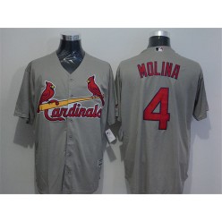 MLB St.Louis Cardinals 4 Grey New Cool Base Stitched Men Jersey