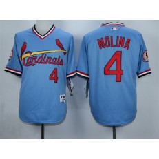 MLB St.Louis Cardinals 4 Yadier Molina Blue 1982 Turn Back The Clock Men Jersey