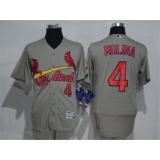 MLB St.Louis Cardinals 4 Yadier Molina Gray Road 2016 Flexbase Majestic Baseball Men Jersey
