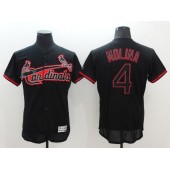 MLB St.Louis Cardinals 4 Yadier Molina Lights Out Black Fashion 2016 Flexbase Majestic Baseball Men Jersey