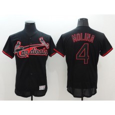 MLB St.Louis Cardinals 4 Yadier Molina Lights Out Black Fashion 2016 Flexbase Majestic Baseball Men Jersey