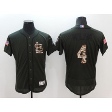 MLB St.Louis Cardinals 4 Yadier Molina Retired Green Salute to Service 2016 Flexbase Majestic Baseball Men Jersey