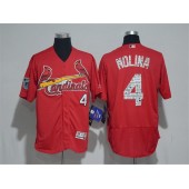 MLB St.Louis Cardinals 4 Yadier Molina Retired Red 2017 Spring Training Stitched Majestic Flex Base Men Jersey
