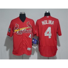 MLB St.Louis Cardinals 4 Yadier Molina Retired Red 2017 Spring Training Stitched Majestic Flex Base Men Jersey