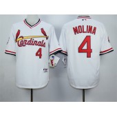 MLB St.Louis Cardinals 4 Yadier Molina White 1982 Turn Back The Clock Men Jersey