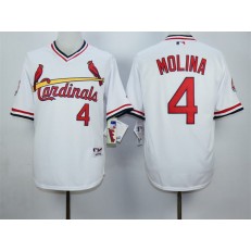 MLB St.Louis Cardinals 4 Yadier Molina White 1982 Turn Back The Clock Men Jersey