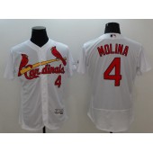 MLB St.Louis Cardinals 4 Yadier Molina White Flexbase Authentic Collection Stitched Men Jersey