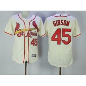 MLB St.Louis Cardinals 45 Bob Gibson Cream Flexbase Authentic Collection Stitched Men Jersey
