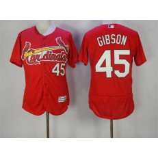 MLB St.Louis Cardinals 45 Bob Gibson Red Flexbase Authentic Collection Stitched Men Jersey
