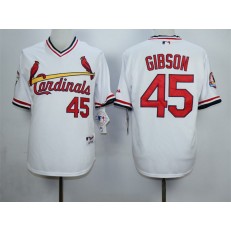 MLB St.Louis Cardinals 45 White 1982 Turn Back The Clock Men Jersey