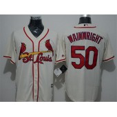 MLB St.Louis Cardinals 50 Adam Wainwright Cream New Cool Base Men Jersey