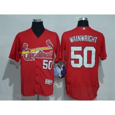 MLB St.Louis Cardinals 50 Adam Wainwright Red 2016 Flexbase Majestic Baseball Men Jersey