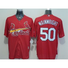 MLB St.Louis Cardinals 50 Adam Wainwright Red New Cool Base Men Jersey