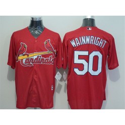 MLB St.Louis Cardinals 50 Adam Wainwright Red New Cool Base Men Jersey