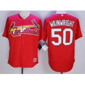 MLB St.Louis Cardinals 50 Adam Wainwright Red New Cool Base Stitched Men Jersey