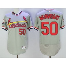 MLB St.Louis Cardinals 50 Adam Wainwright Retired Gray Pullover 2016 Flexbase Majestic Baseball Men Jersey