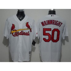 MLB St.Louis Cardinals 50 Adam Wainwright White New Cool Base Men Jersey
