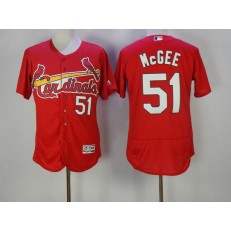 MLB St.Louis Cardinals 51 Willie McGee Red Flexbase Authentic Collection Stitched Men Jersey