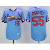 MLB St.Louis Cardinals 55 Stephen Piscotty Light Blue Pullover 2016 Flexbase Majestic Baseball Men Jersey
