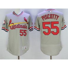 MLB St.Louis Cardinals 55 Stephen Piscotty Retired Gray Pullover 2016 Flexbase Majestic Baseball Men Jersey