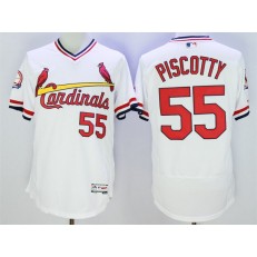 MLB St.Louis Cardinals 55 Stephen Piscotty Retired White Pullover 2016 Flexbase Majestic Baseball Men Jersey