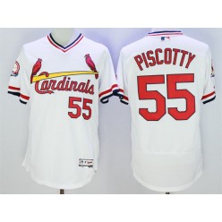 MLB St.Louis Cardinals 55 Stephen Piscotty Retired White Pullover 2016 Flexbase Majestic Baseball Men Jersey
