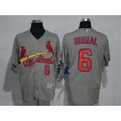 MLB St.Louis Cardinals 6 Gray Road 2016 Flexbase Majestic Baseball Men Jersey