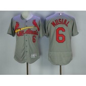 MLB St.Louis Cardinals 6 Stan Musial Grey Flexbase Authentic Collection Stitched Men Jersey
