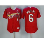 MLB St.Louis Cardinals 6 Stan Musial Red Flexbase Authentic Collection Stitched Men Jersey