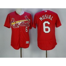 MLB St.Louis Cardinals 6 Stan Musial Red Flexbase Authentic Collection Stitched Men Jersey
