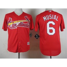 MLB St.Louis Cardinals 6 Stan Musial Red New Cool Base Stitched Men Jersey