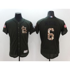 MLB St.Louis Cardinals 6 Stan Musial Retired Green Salute to Service 2016 Flexbase Majestic Baseball Men Jersey