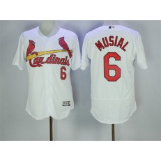 MLB St.Louis Cardinals 6 Stan Musial White Flexbase Authentic Collection Stitched Men Jersey