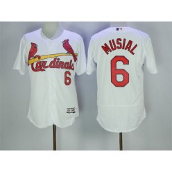 MLB St.Louis Cardinals 6 Stan Musial White Flexbase Authentic Collection Stitched Men Jersey