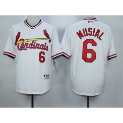 MLB St.Louis Cardinals 6 White 1982 Turn Back The Clock Men Jersey