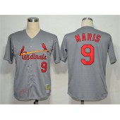 MLB St.Louis Cardinals 9 Roger Maris 1967 Gray Wool Throwback Men Jersey
