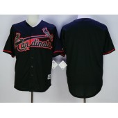 MLB St.Louis Cardinals Blank Black New Cool Base Fashion Men Jersey